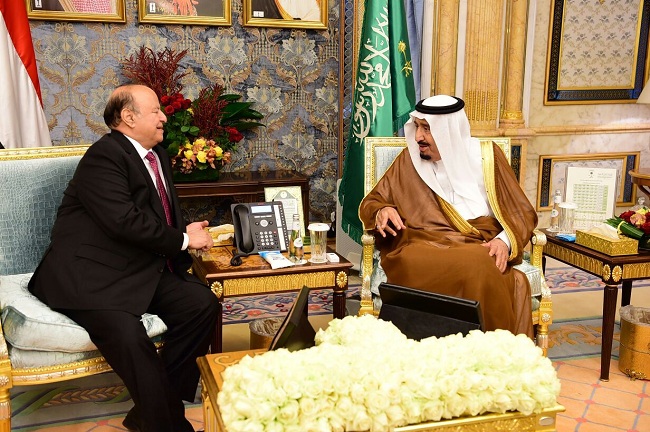 لقاء الرئيس هادي بالملك سلمان