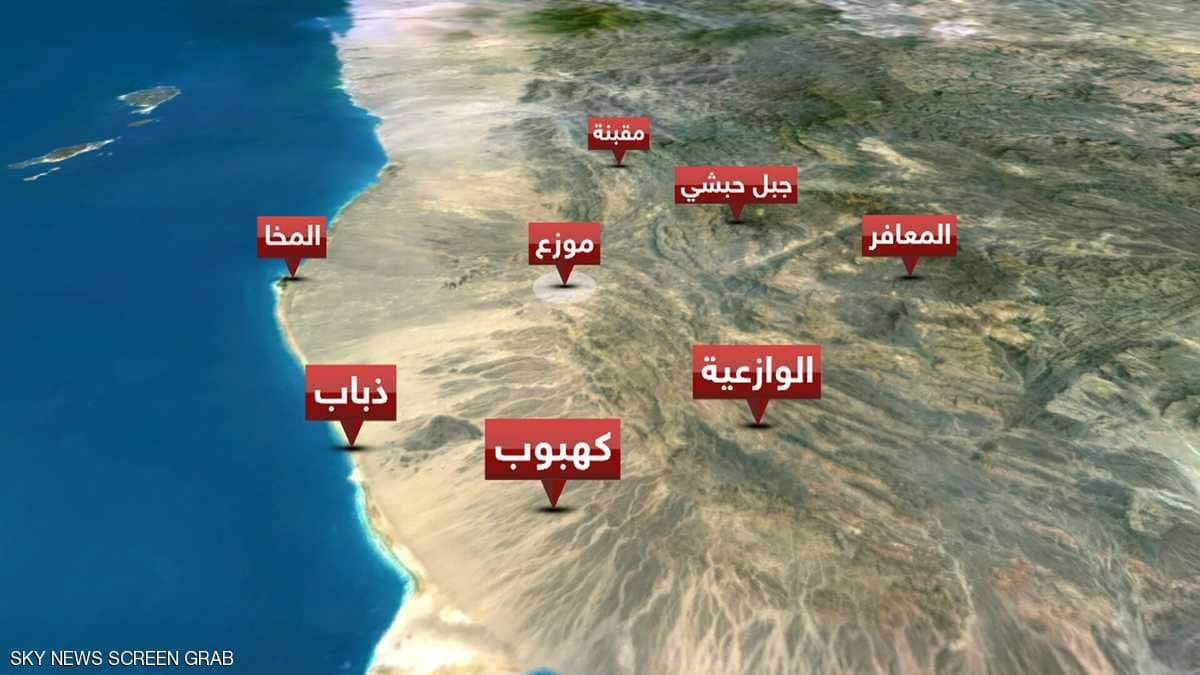 خريطة تعز
