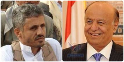 الرئيس هادي يجري اتصالاً بالشيخ المخلافي ويعزيه باستشهاد نجله أسامه ويحيي صمود المقاومة