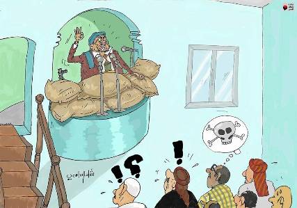 كاريكاتير ساخر .. خطباء المتارس في عهد الحوثيين