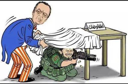 كاريكاتير .. في مثل هذا اليوم .. بنعمر يغطي على جرائم الحوثي (صورة) !
